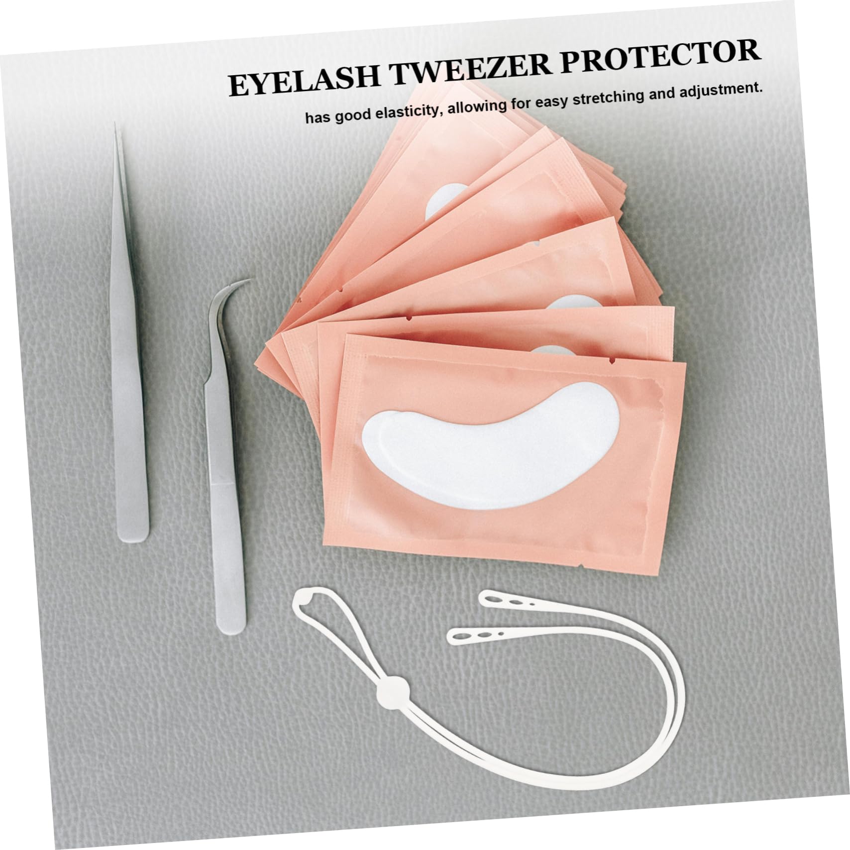 Professional Eyelash Tweezers with Silicone Wristband - Lash Extension & Makeup Tool Kit - White - Perfect for Salon, Home Use & DIY Eyelash Applications