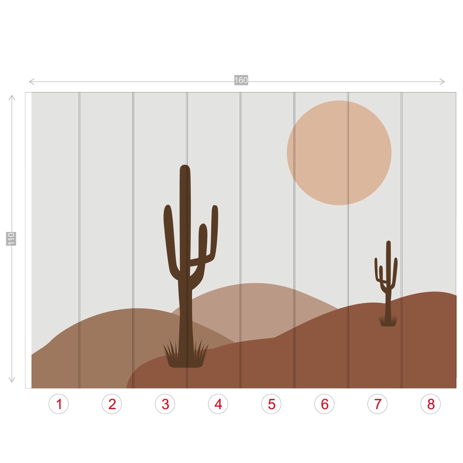 Desert Valley Wall Murals - Cactus & Joshua Tree Wallpaper for Home Decor | Perfect for Living Room, Bedroom & Office Wall Art