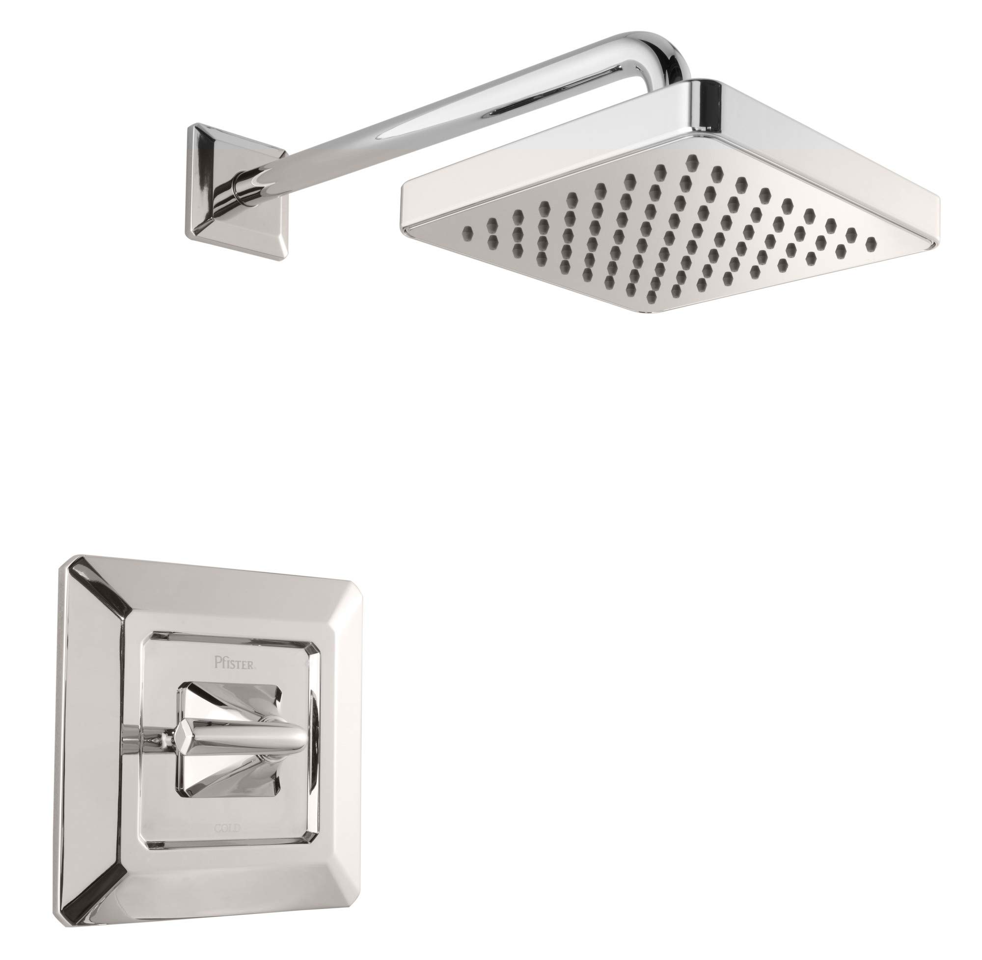 Pfister LG89-7FED Polished Nickel Single Handle Bathroom Faucet - Modern Waterfall Spout for Sink, Vanity & Powder Room (Easy Installation, Durable Finish)
