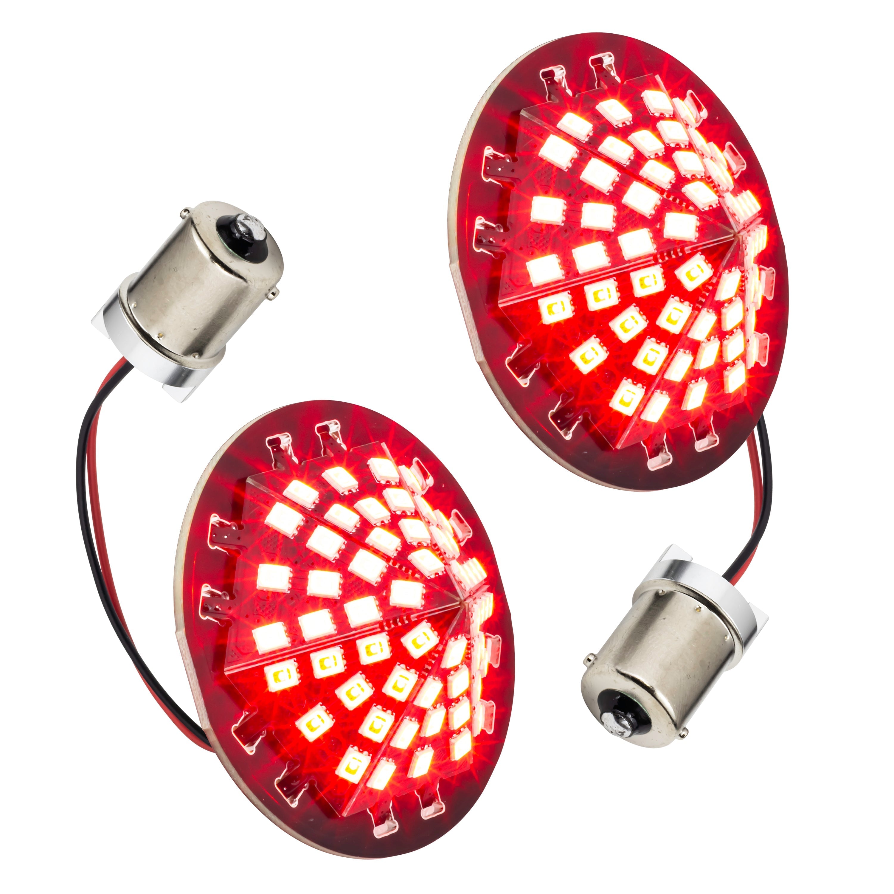 Premium LED Red Rear Turn Signals for Harley Davidson - Eagle Lights Midnight Edition Gen III (1156 Base) - High Visibility & Safety for Night Riding & Custom Motorcycle Builds