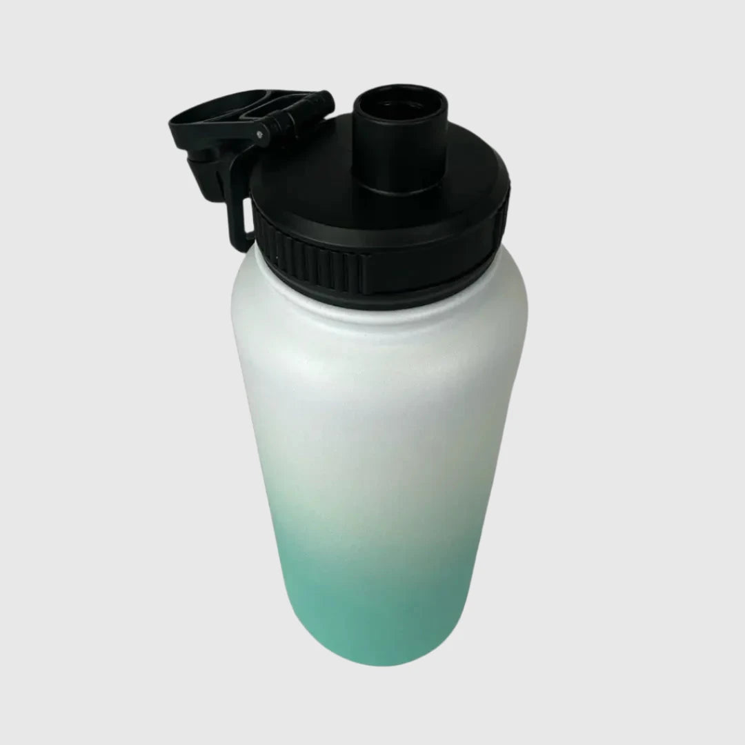 Premium Ocean Aqua Insulated Stainless Steel Water Bottle - 32oz (950ml) - Leak Proof, BPA Free - Perfect for Gym, Hiking, Travel & Outdoor Activities