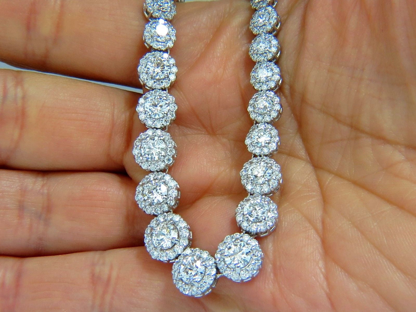 9.50CT Natural Diamonds Necklace - Cluster Halo Pendant for Women, Elegant Jewelry Gift for Wedding, Anniversary & Special Occasions