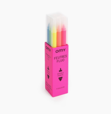 Omy Premium Felt Tip Pens - 24 Vibrant Colors for Adult Coloring Books, Journaling & Art Projects - Acid-Free, Non-Toxic Markers for Artists, Students & Crafters