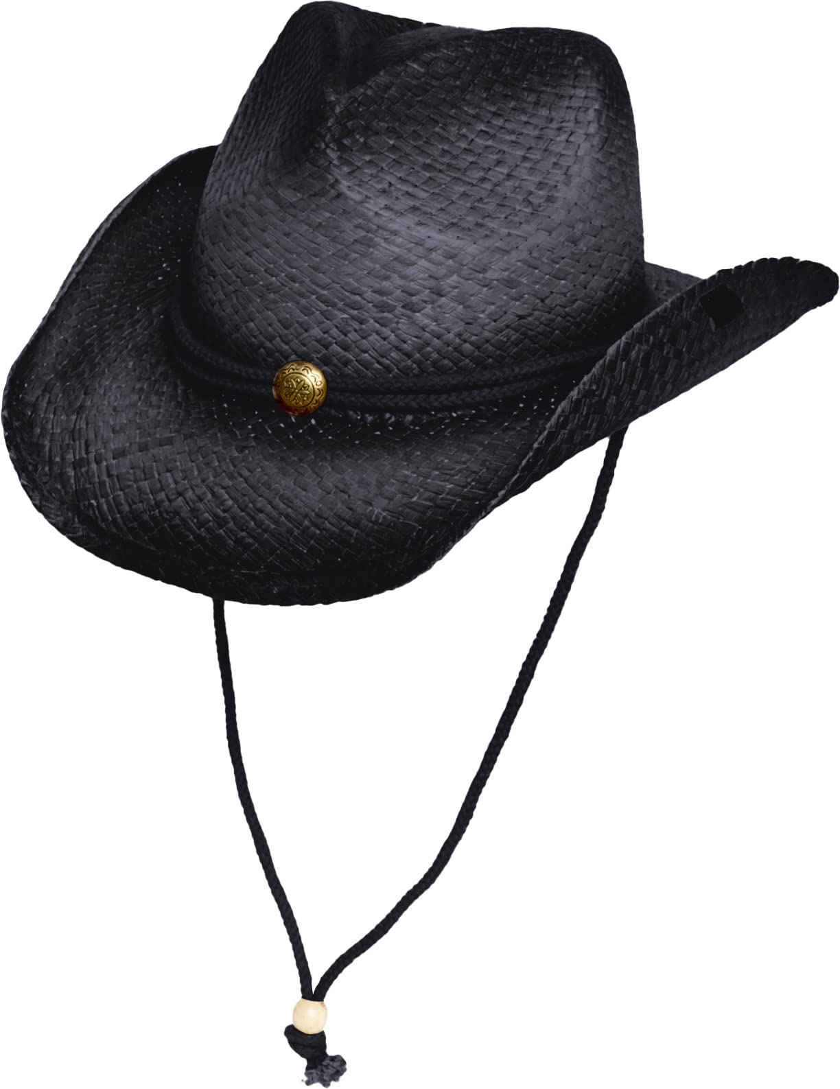 Peter Grimm Men's Straw Round Up Cowboy Hat - Western Style Sun Protection for Outdoor, Rodeo, and Country Events