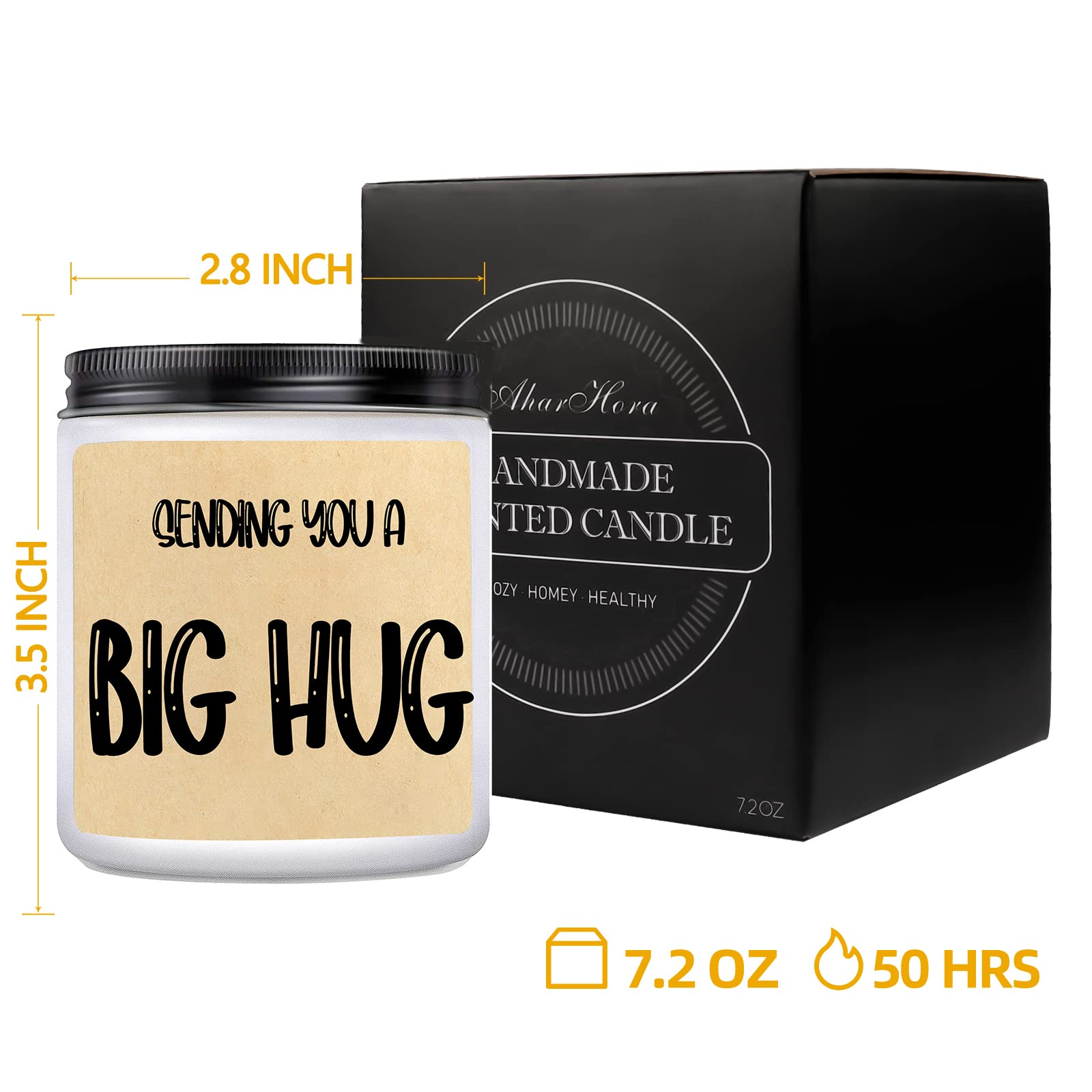 Hug Candle Gift Set for Women & Men - Unique Friendship, Sympathy & Romantic Gifts for Birthday, Anniversary, Valentine's Day - Perfect for Home Decor, Relaxation & Thoughtful Surprises