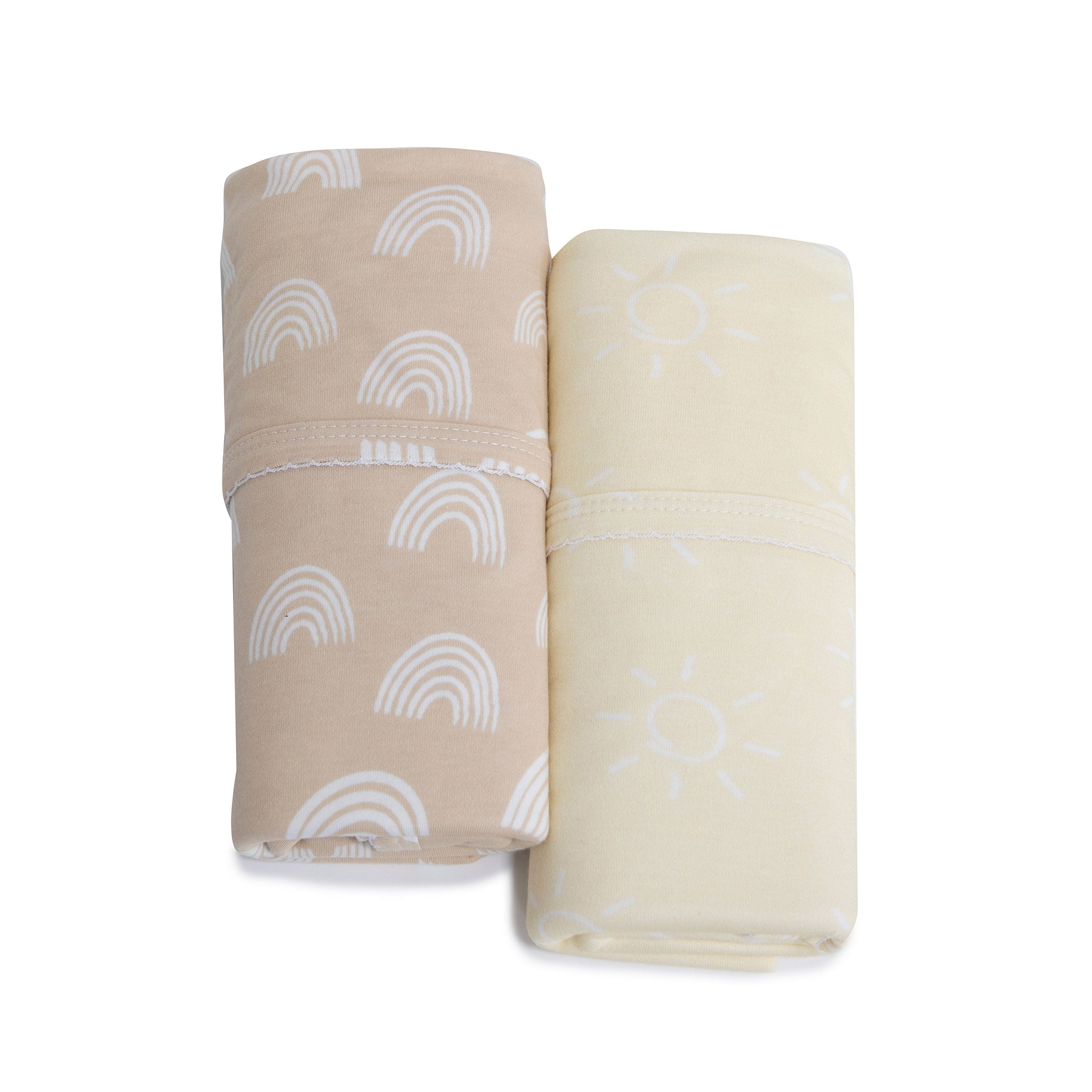 Nordic 2-Pack Jersey Wrap in Vanilla & Latte Colors - Cozy and Stylish for Home, Office, and Travel