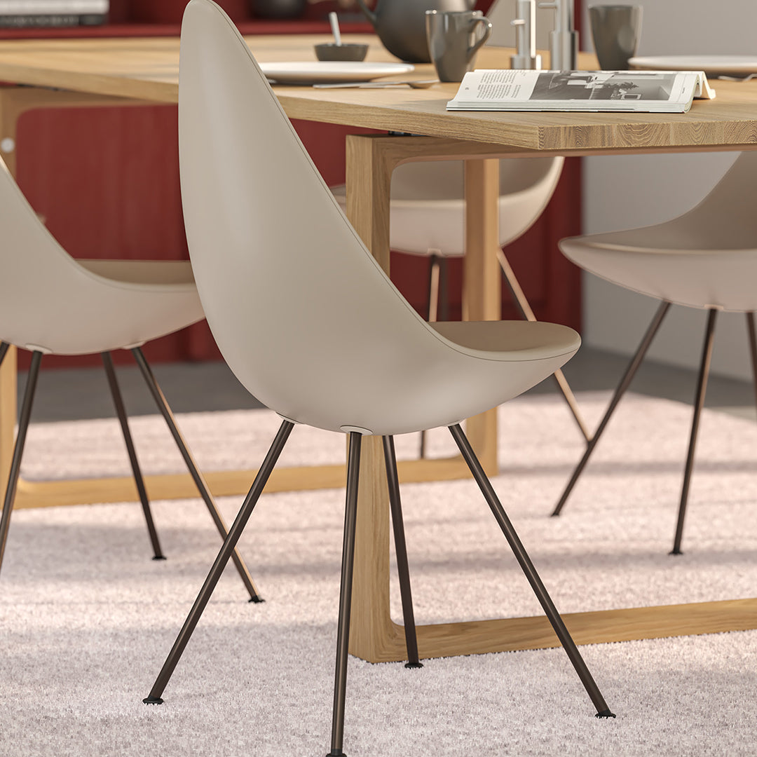 Drop Chair Plastic - Modern Lightweight Indoor/Outdoor Stackable Chair for Home, Office, and Patio Use
