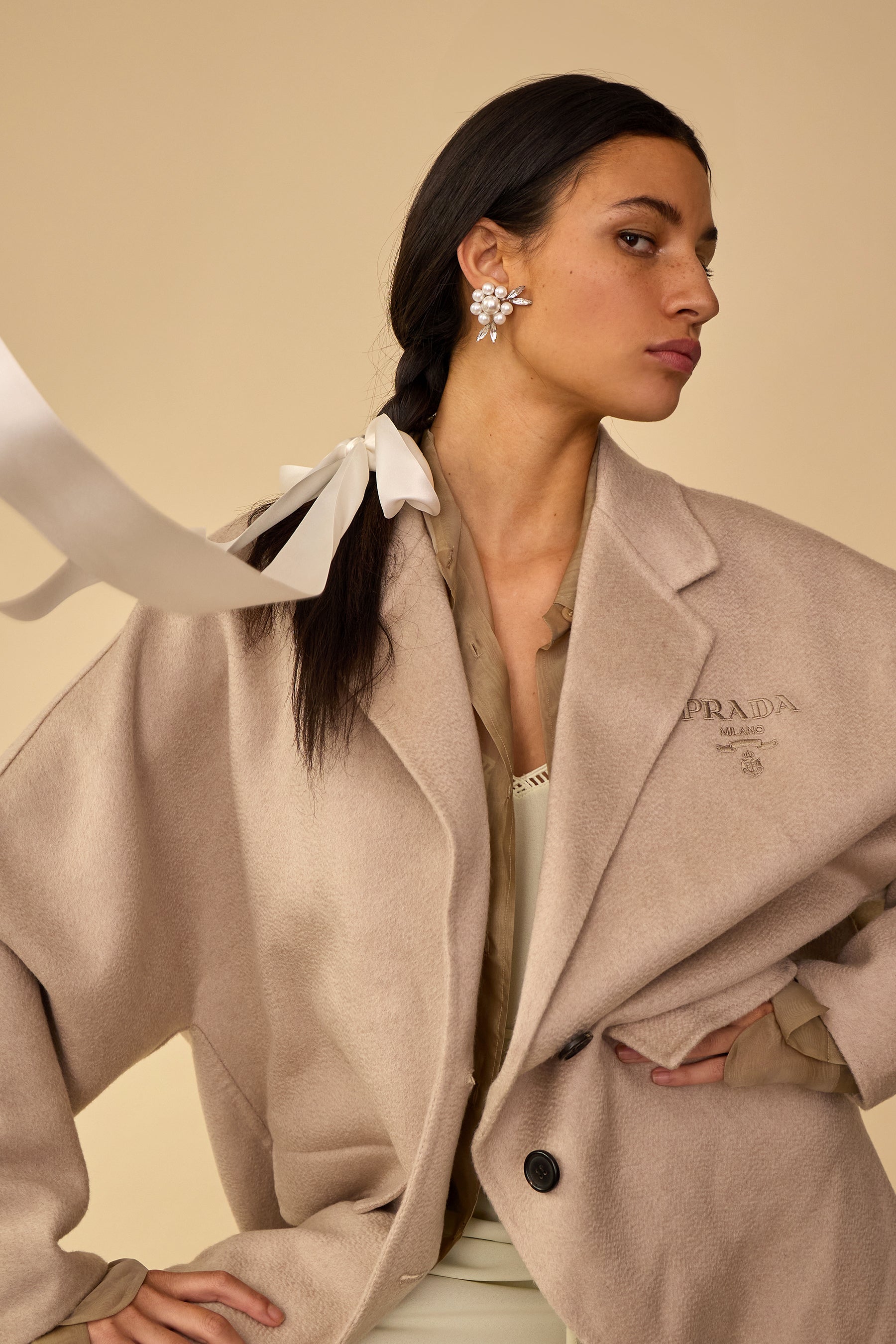Hannah Floral Pearl and Crystal Earrings – Elegant Dangle Drop Earrings for Women, Perfect for Weddings, Parties, and Special Occasions