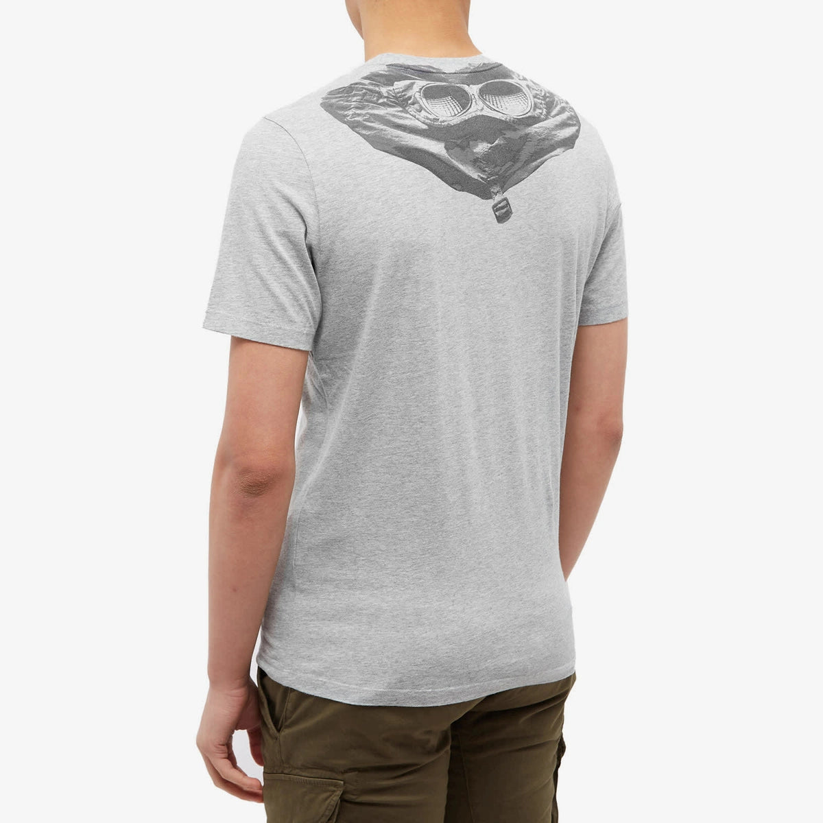 CP Company Grey Goggle Print T-Shirt for Men - Vintage Graphic Tee - Streetwear Fashion - Perfect for Casual Wear & Urban Outfits