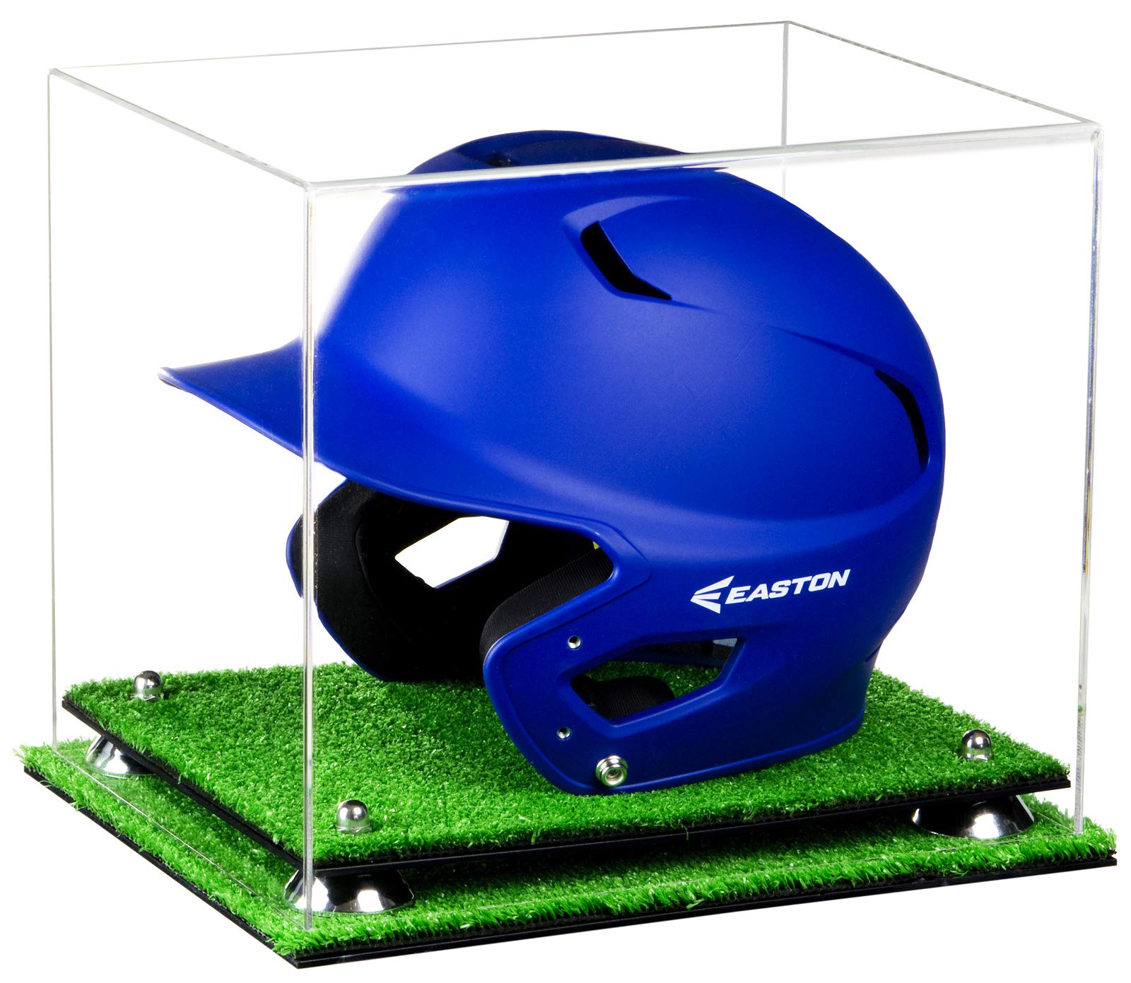 Acrylic Baseball Batting Helmet Display Case - Clear Protective Cover for Collectibles & Memorabilia - Perfect for Showcase in Home, Office, or Sports Room