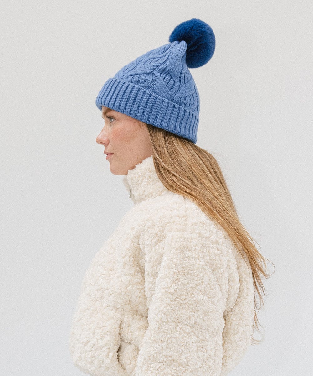Ida Cable Knit Beanie Hat for Women & Men - Soft Winter Warm Knitted Cap - Perfect for Skiing, Snowboarding & Outdoor Activities