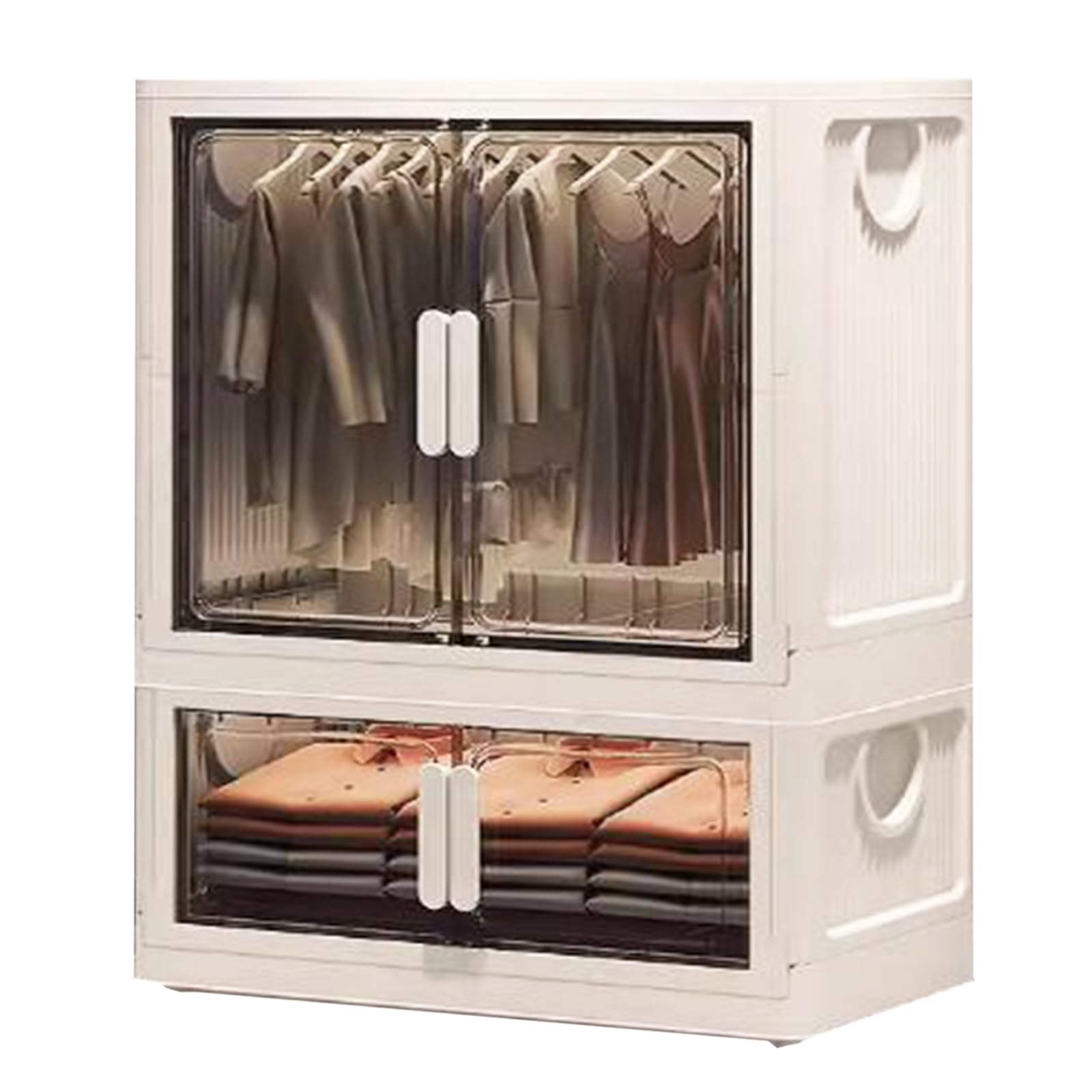 Large Stackable Storage Bins with Lids & Wheels for Home Organization