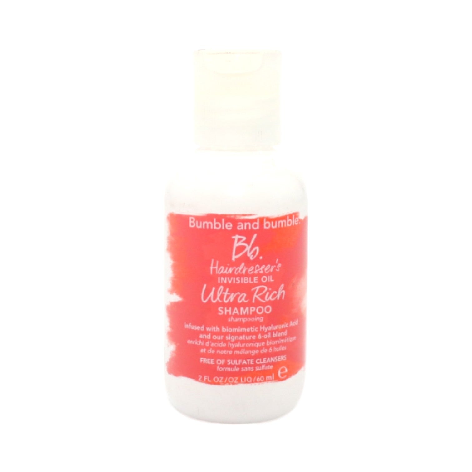 Bumble and Bumble Hairdresser's Invisible Oil Ultra Rich Shampoo 2 oz - Sulfate-Free Hydrating Shampoo for Dry, Damaged Hair - Perfect for Salon-Quality Hair Care at Home