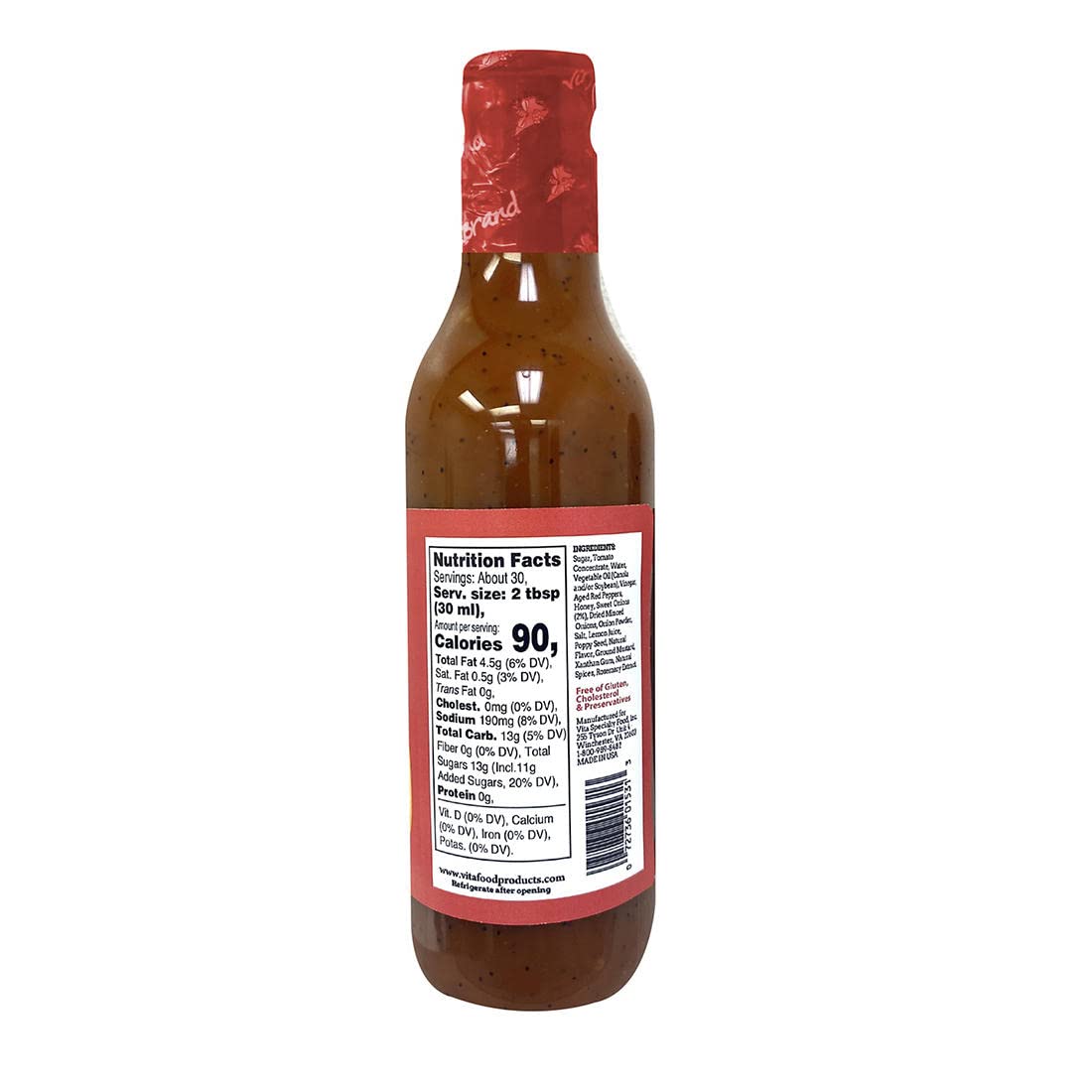 Virginia Brand Vidalia Onion Honey French Royale Salad Dressing - 12 Fl Oz Bottle (Pack of 6) | Sweet & Tangy Dressing for Salads, Sandwiches & Grilled Meals | Premium Gourmet Condiment