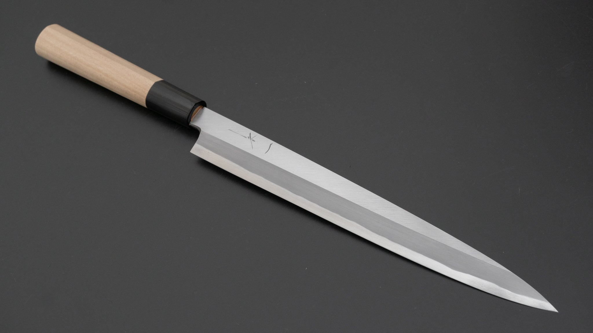 Hitohira Togashi White #2 Yanagiba 240mm Japanese Sushi Knife - D-Shaped Ho Wood Handle with Saya Scabbard - Perfect for Sushi Chefs & Japanese Cuisine Preparation