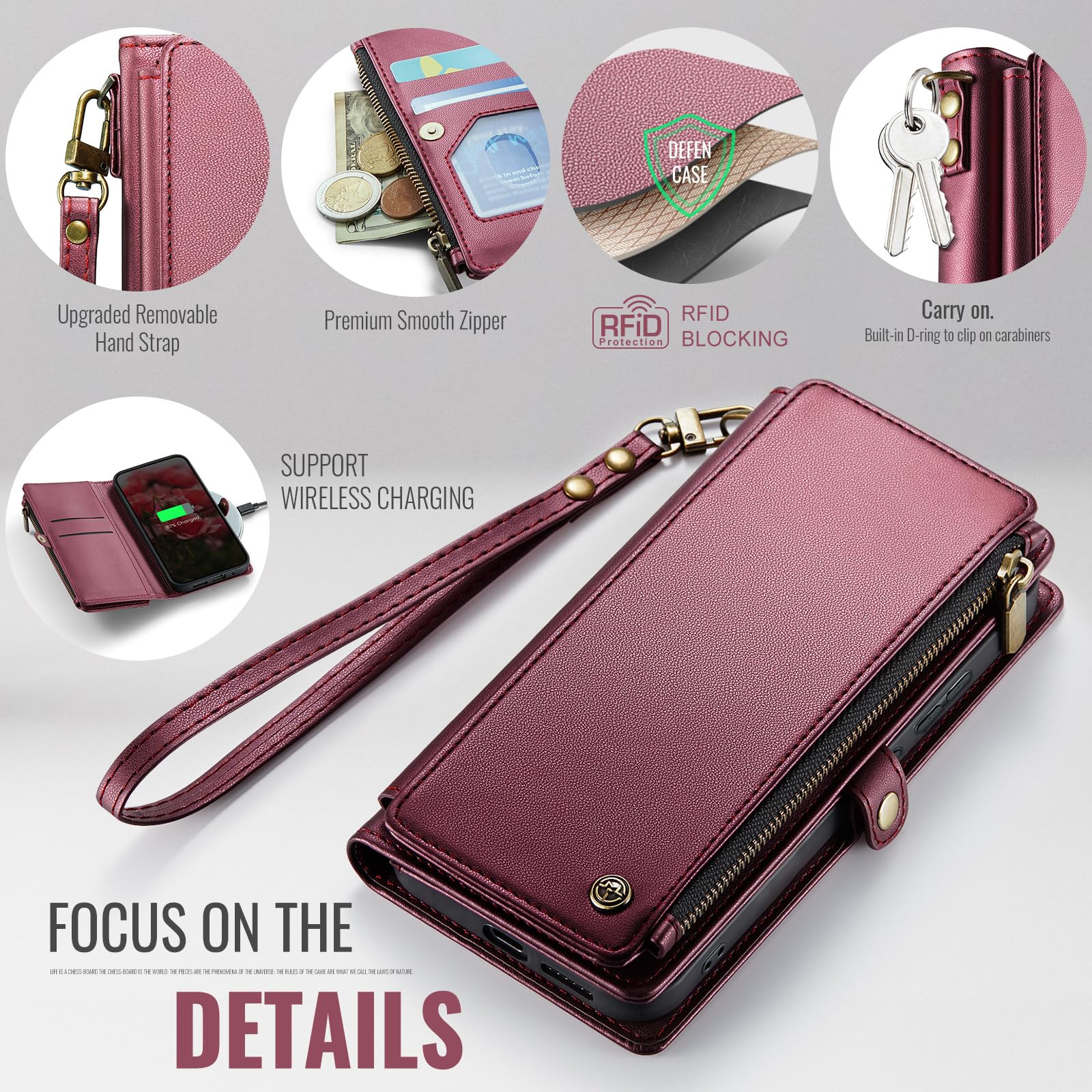 Samsung Galaxy S21 5G Case with RFID Blocking - PU Leather Wallet Phone Cover for Men & Women, Perfect for Daily Use & Travel