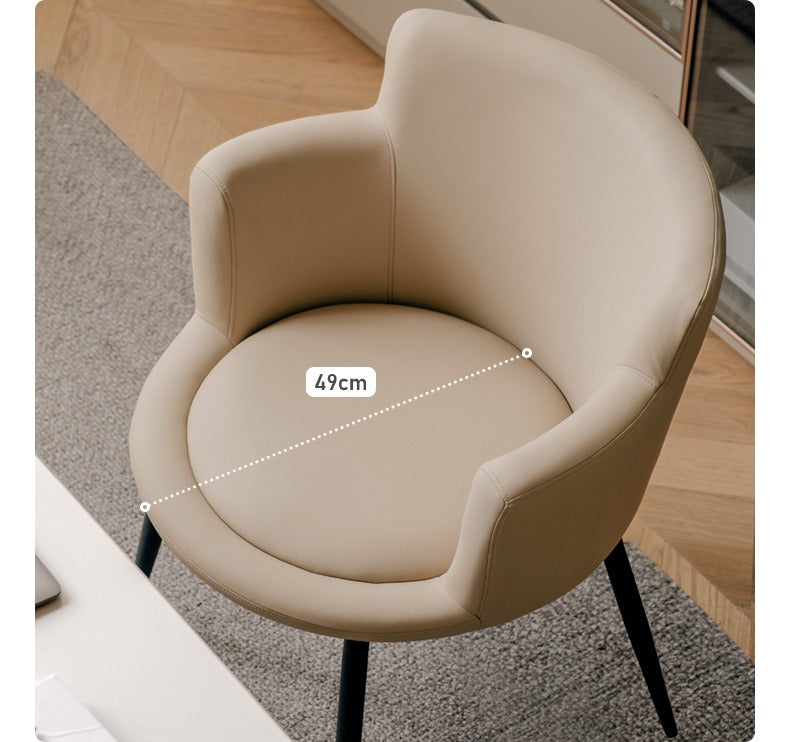 Premium Italian Organic Leather Computer Chair - Soft, Comfortable & Luxurious for Home Office, Gaming & Workspace