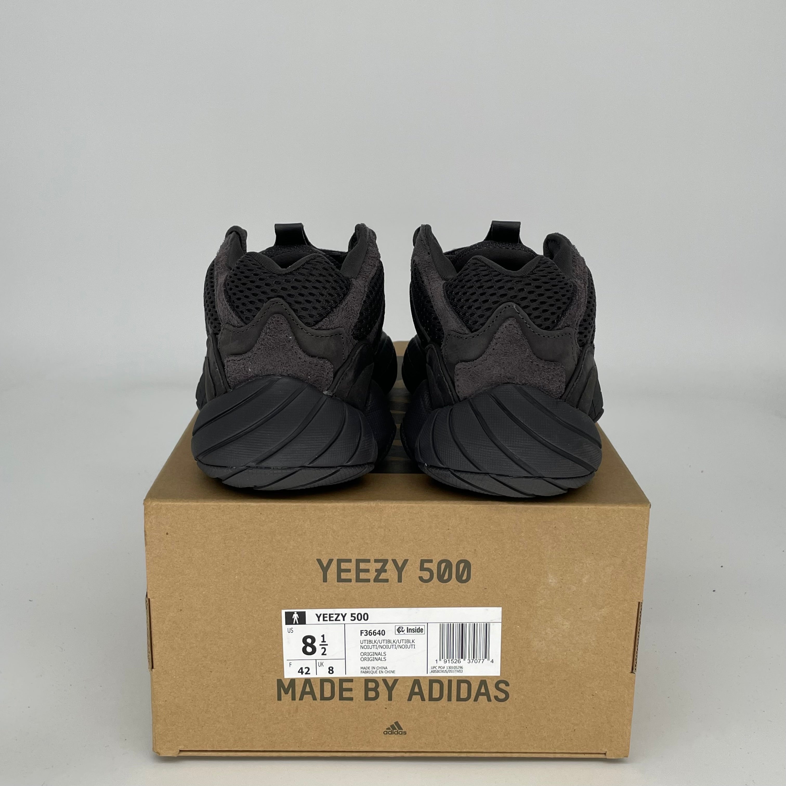 Adidas Yeezy 500 Utility Black Men's Sneakers Size 8.5 - F36640 - Perfect for Casual Wear, Street Style & Gym Workouts