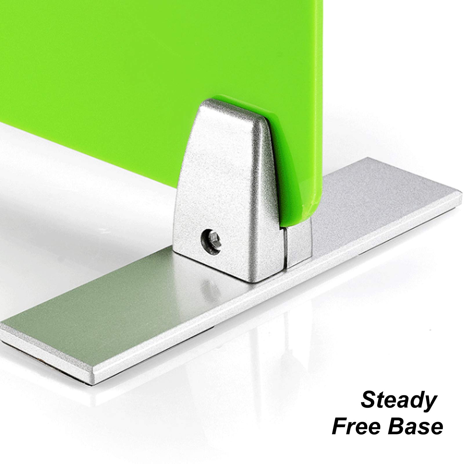 4-Pack Heavy Duty Aluminum Sneeze Guard Clamp Brackets for Countertops - Clear Acrylic Panel Support Stand with Strong Adhesive Base - Perfect for Reception Desks, Retail Counters & Food Service Areas