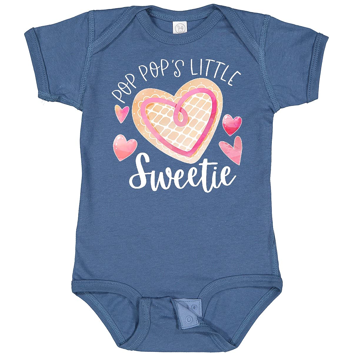 Inktastic Pop Pop's Little Sweetie Pink Heart Cookie Baby Bodysuit - Cute Outfit for Newborns, Infants & Toddlers - Perfect for Family Photos, Birthdays & Special Occasions