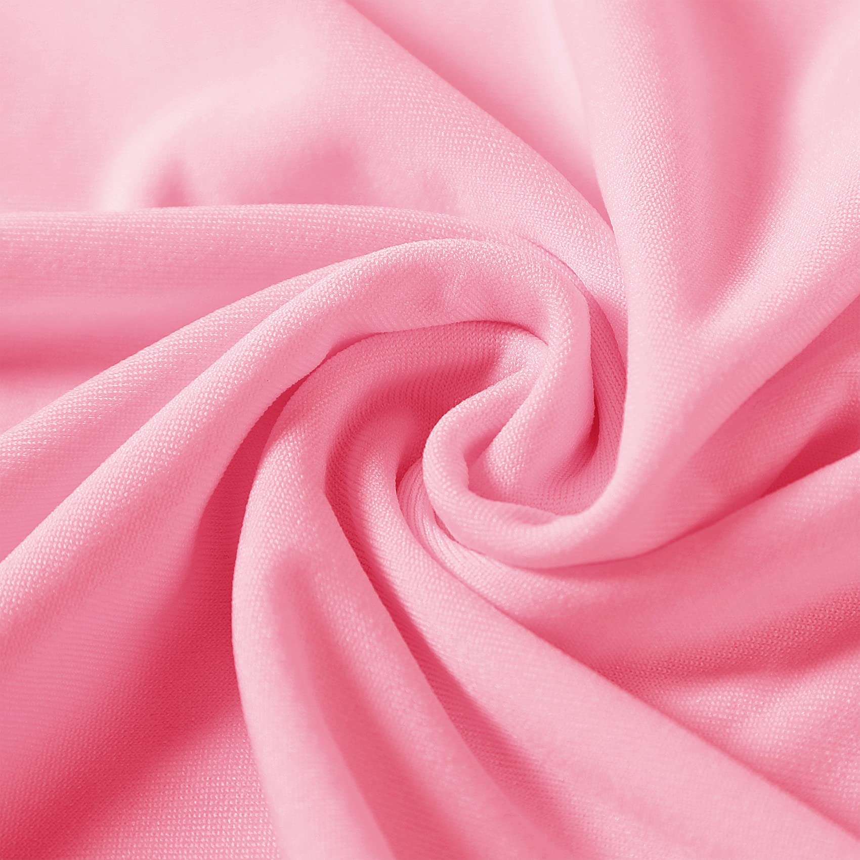 12PCS Spandex Stretch Chair Covers - Washable Removable Elastic Dining Chair Slipcovers for Living Room, Party, Banquet, Wedding & Hotel Events (Pink) - Perfect for Home Decor and Event Seating Protection