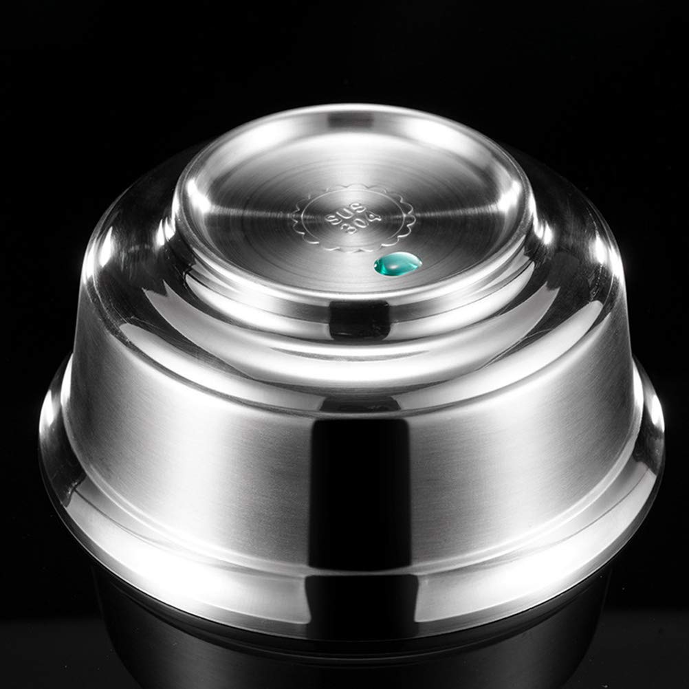 DOITOOL Double-Layer Stainless Steel Rice Bowl - Heat Resistant Porridge & Soup Bowl for Kitchen, Dining, Camping & Travel - BPA Free Food Safe Serving Dish