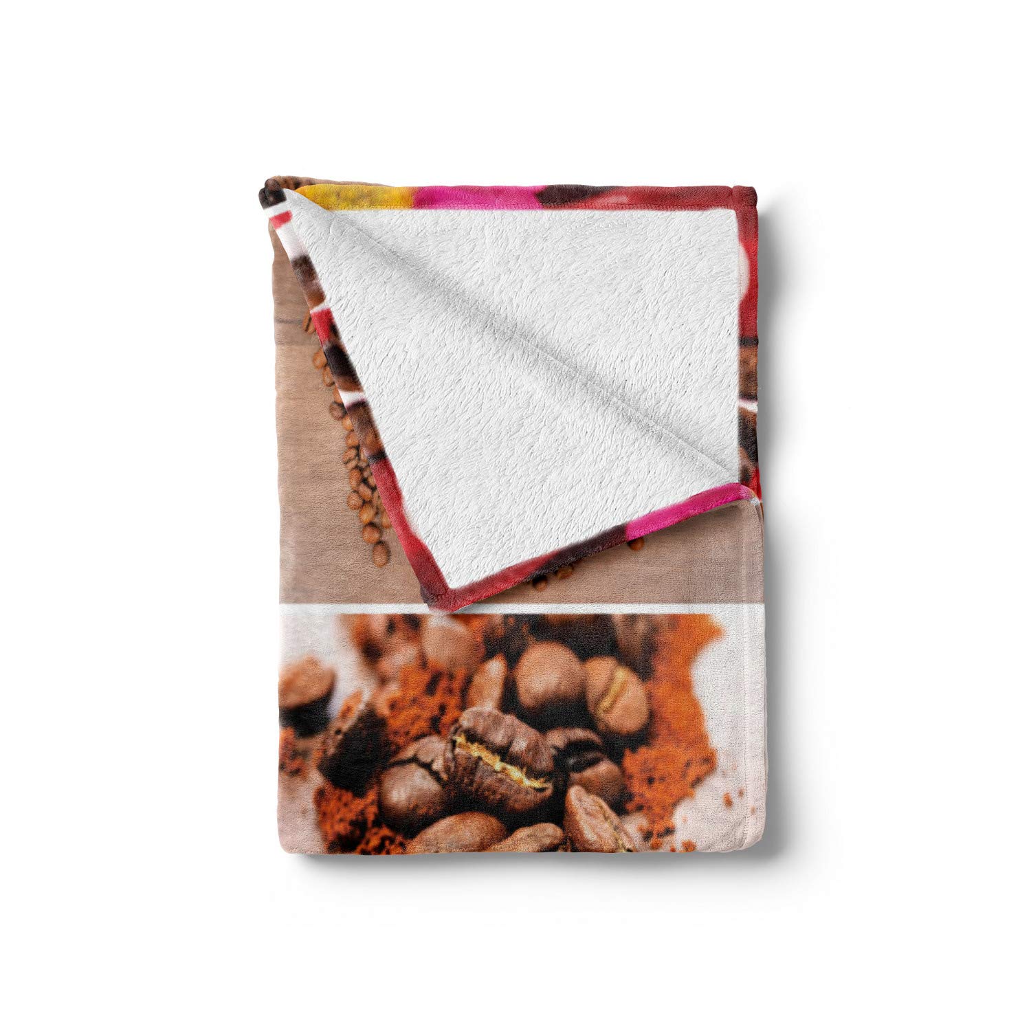 Ambesonne Coffee Lovers Fleece Throw Blanket 50