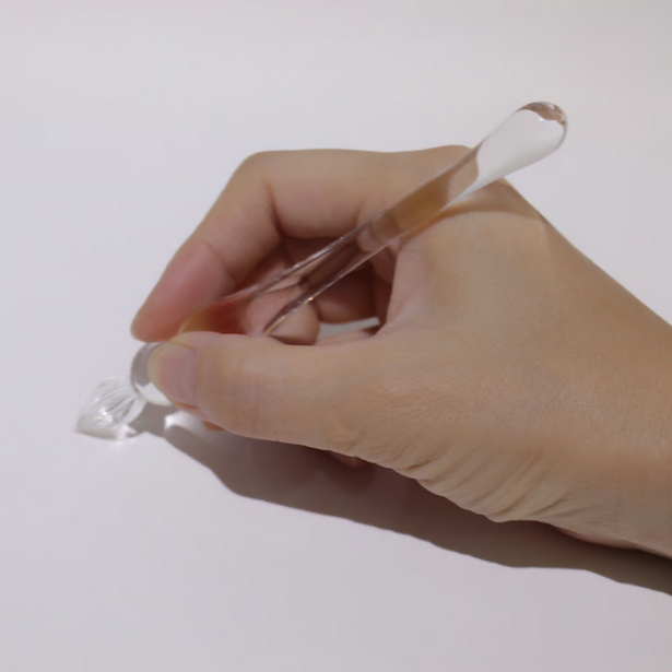 Japanese Glass Dip Pen - Short & Clear Calligraphy Pen for Handwriting, Perfect Gift for Writers & Artists - Ideal for Lettering, Journaling & Creative Writing