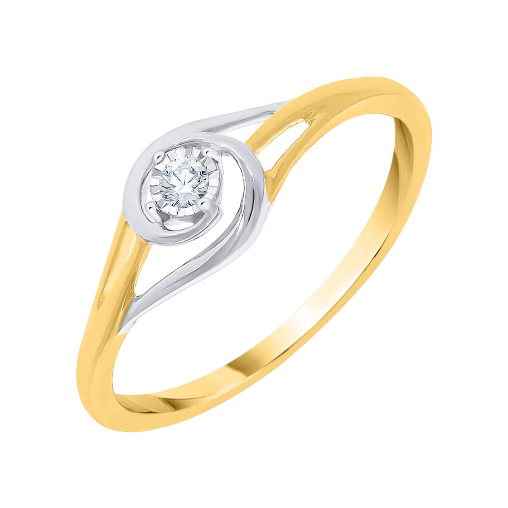 10K Gold Diamond Accent Promise Ring for Women - KATARINA Elegant Jewelry (J-K, SI2-I1) | Perfect for Anniversaries, Engagements & Special Occasions