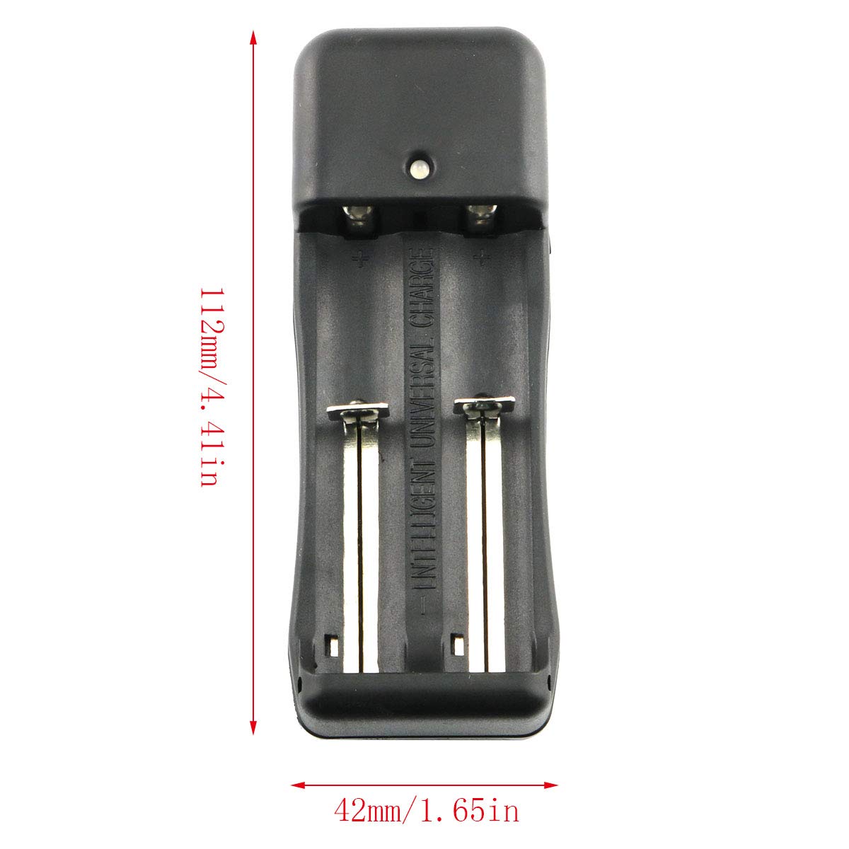 4.2V Dual-Slot 18650 Li-ion Battery Charger with US Plug - Fast Charging for Flashlights, Emergency Kits & Camping Gear