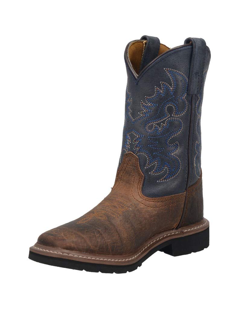 Dan Post Brantley Western Boots for Kids & Big Kids - Unisex Cowboy Boots for Boys & Girls - Durable Leather Riding Boots for School, Rodeo & Outdoor Adventures