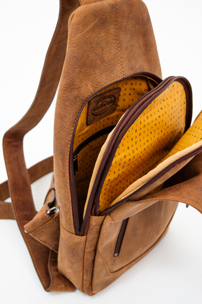 Premium Adrian Klis 2854 Sling Bag - Genuine Buffalo Leather Crossbody Bag for Men & Women - Perfect for Travel, Work & Everyday Use