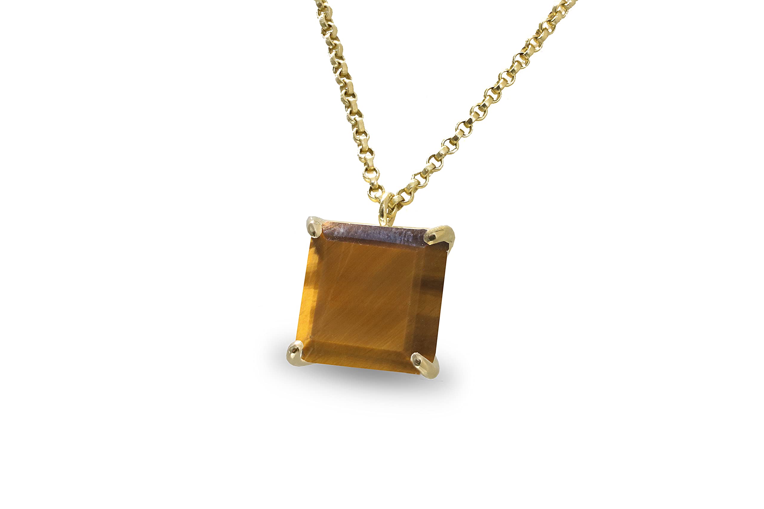 Natural Tiger Eye Necklace in 14k Gold Filled - Healing Crystal Jewelry for Women - Handmade Reiki & Energy Balancing Pendant - Spiritual Gift for Her - Perfect for Meditation, Yoga & Everyday Wear