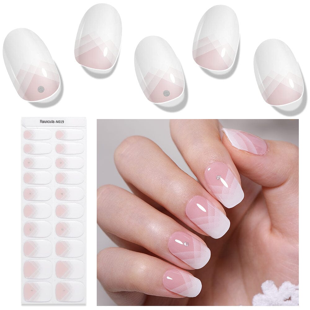 20 Tips Pink Semi Cured Gel Nail Strips N019 - DIY Salon Quality Nails at Home | Perfect for Parties, Weddings & Everyday Wear (US Only)