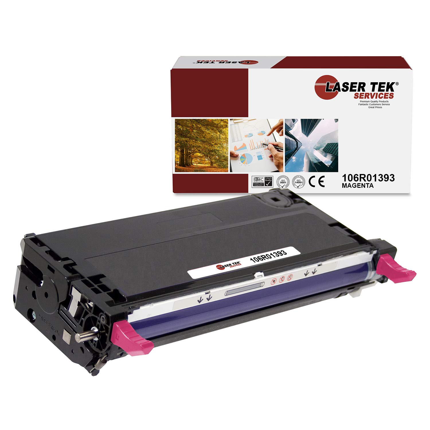 Laser Tek Services Compatible Magenta Toner Cartridge Replacement for Xerox 6280 106R01393 - Works with Xerox Phaser 6280/6280N/6280DN Printers (1 Pack, 5,900 Page Yield) - Ideal for Office Printing & High-Volume Documents