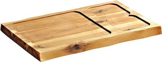 Premium Acacia Wood Serving Board for Cheese, Charcuterie & Appetizers – Elegant Kitchen & Dining Entertaining Platter