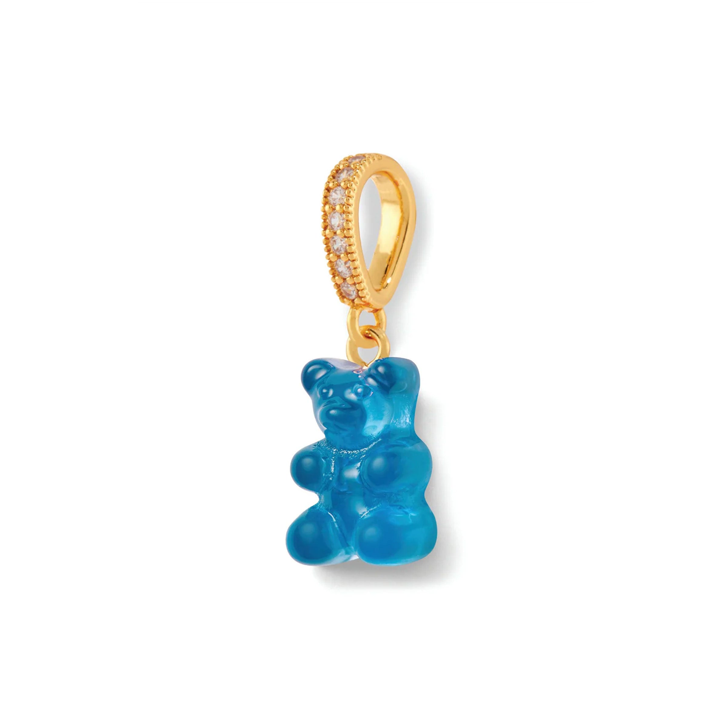 Nostalgia Bear Translucent Pendant Necklace with Pave Gold Connector - Perfect for Gifts, Anniversaries & Everyday Elegance