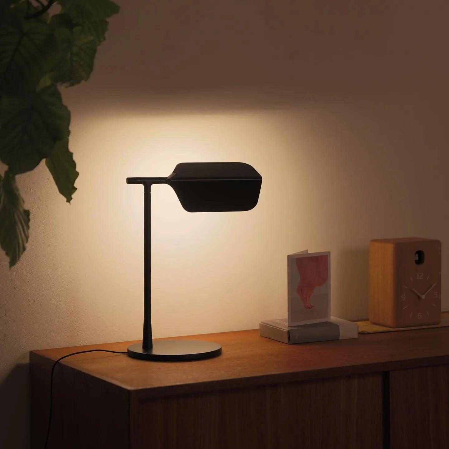 Pivot Ease Adjustable LED Table Lamp with USB Port - Modern Desk Light for Home Office, Bedroom & Study Room - Perfect for Reading, Working & Nightstand Use