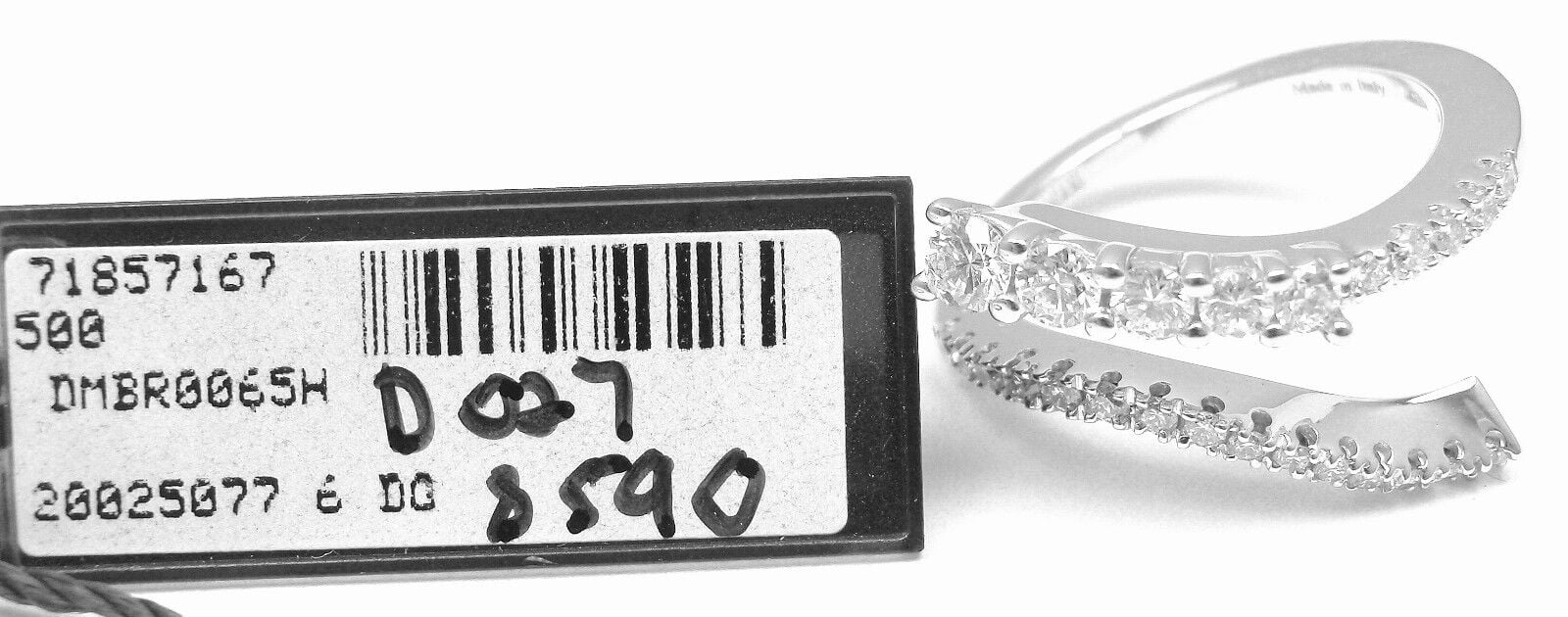 Authentic Damiani EDEN 18k White Gold Diamond Band Ring for Women - Luxury Wedding, Engagement & Anniversary Jewelry Gift