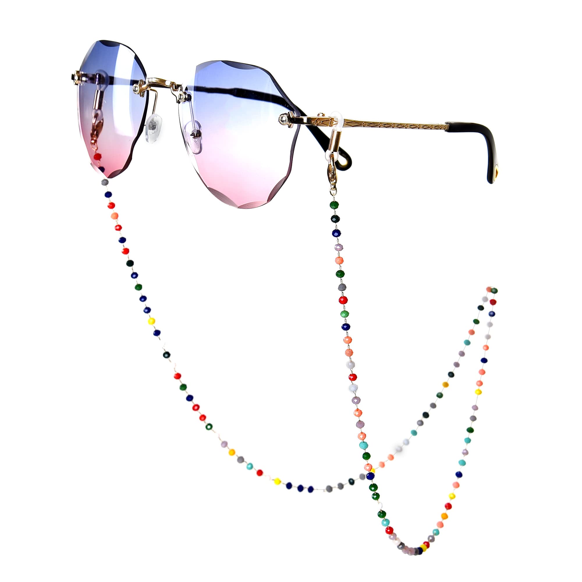Fashionable Beaded Eyeglass Chain for Women - Stylish Sunglasses & Reading Glasses Holder Lanyard - Perfect for Work, Travel, and Everyday Use