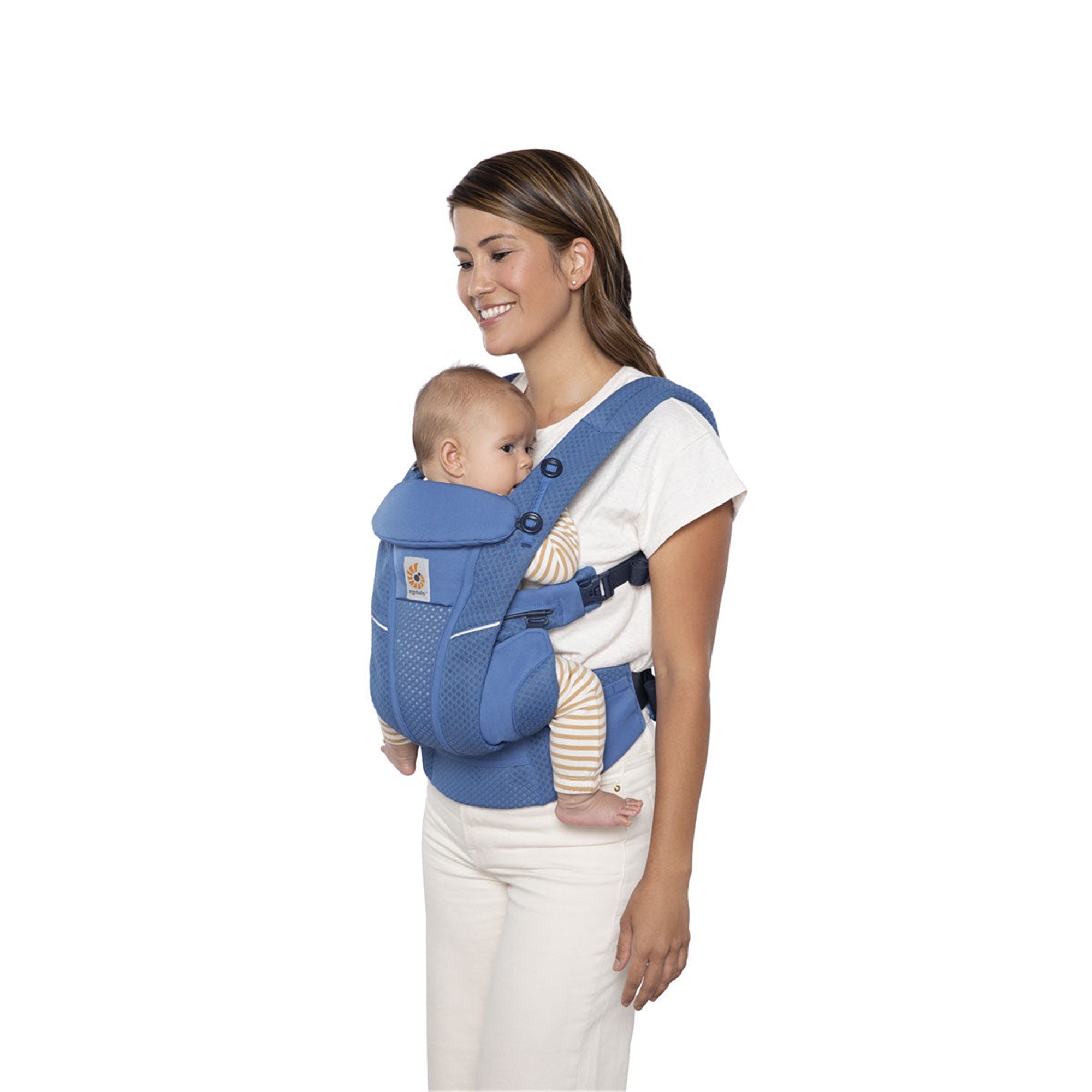 Ergobaby Omni Breeze Baby Carrier - Lightweight & Breathable Infant Carrier for Newborn to Toddler (Sapphire Blue) | Perfect for Hiking, Travel & Everyday Use