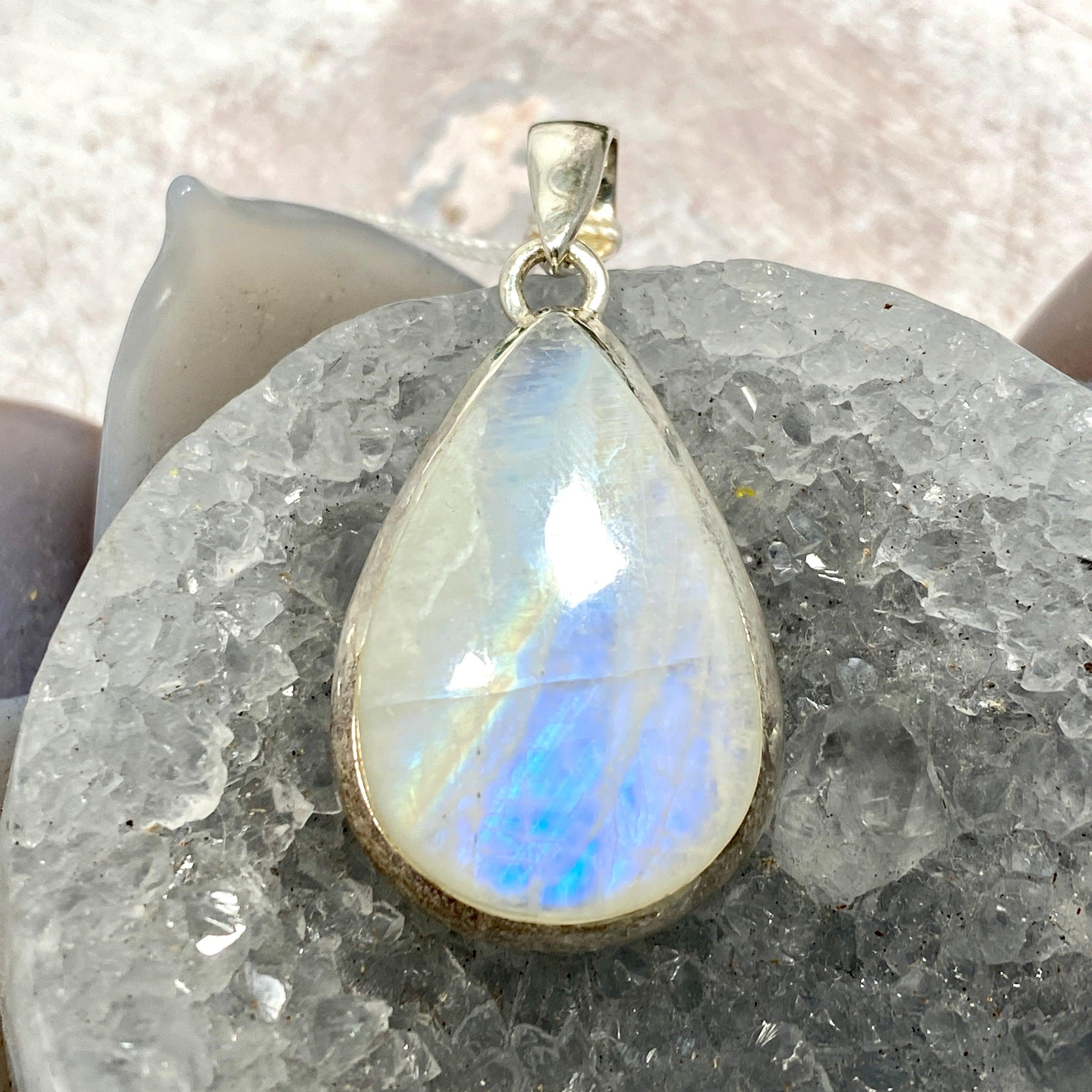 Moonstone Teardrop Pendant Necklace KPGJ2896 - Elegant Gemstone Jewelry for Women, Perfect for Weddings, Parties & Everyday Wear