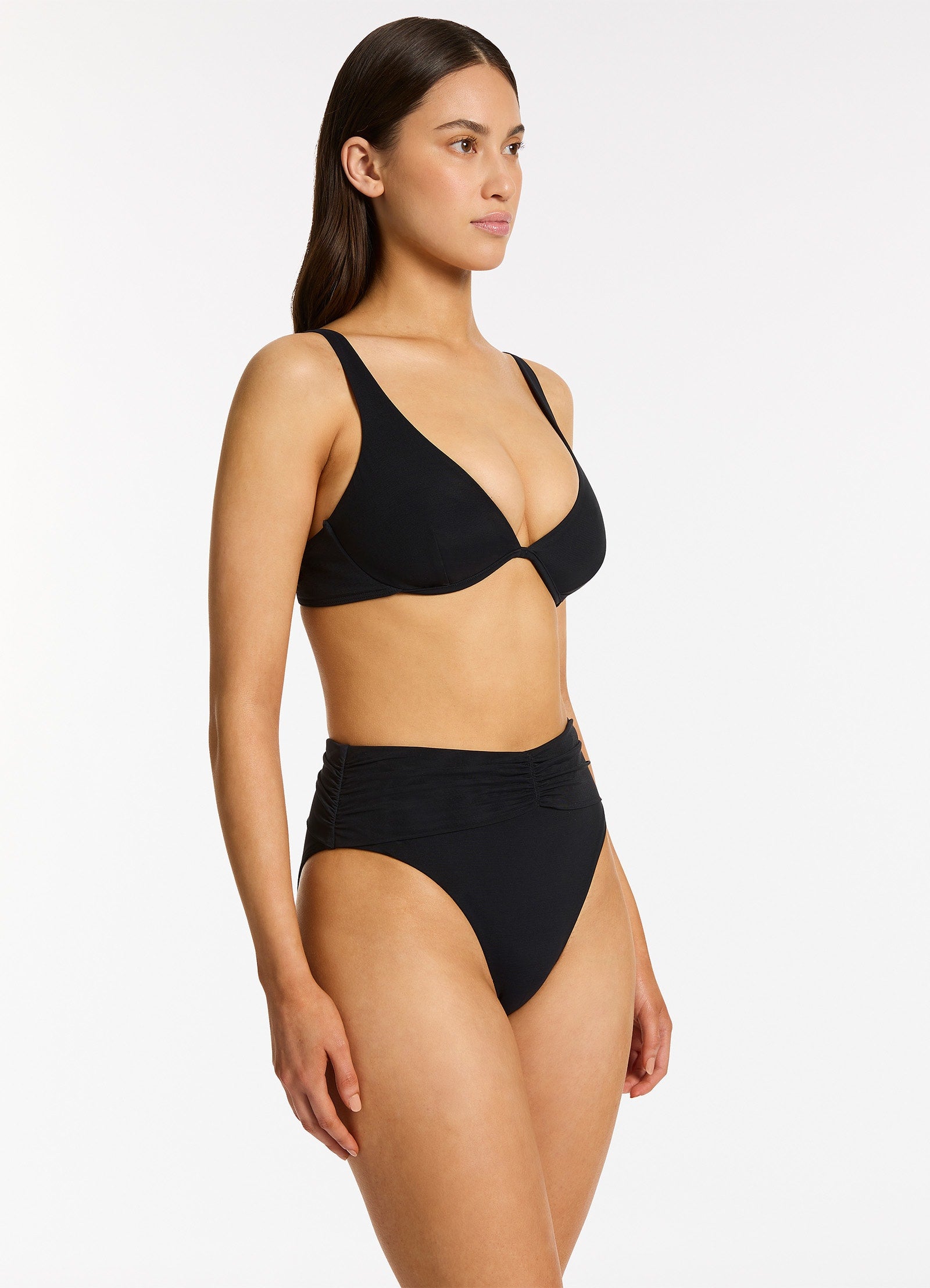 Jetset Lure High Leg High Waist Bikini Bottom - Sexy Swimwear for Women, Black | Perfect for Beach Vacation, Pool Party & Summer Getaways