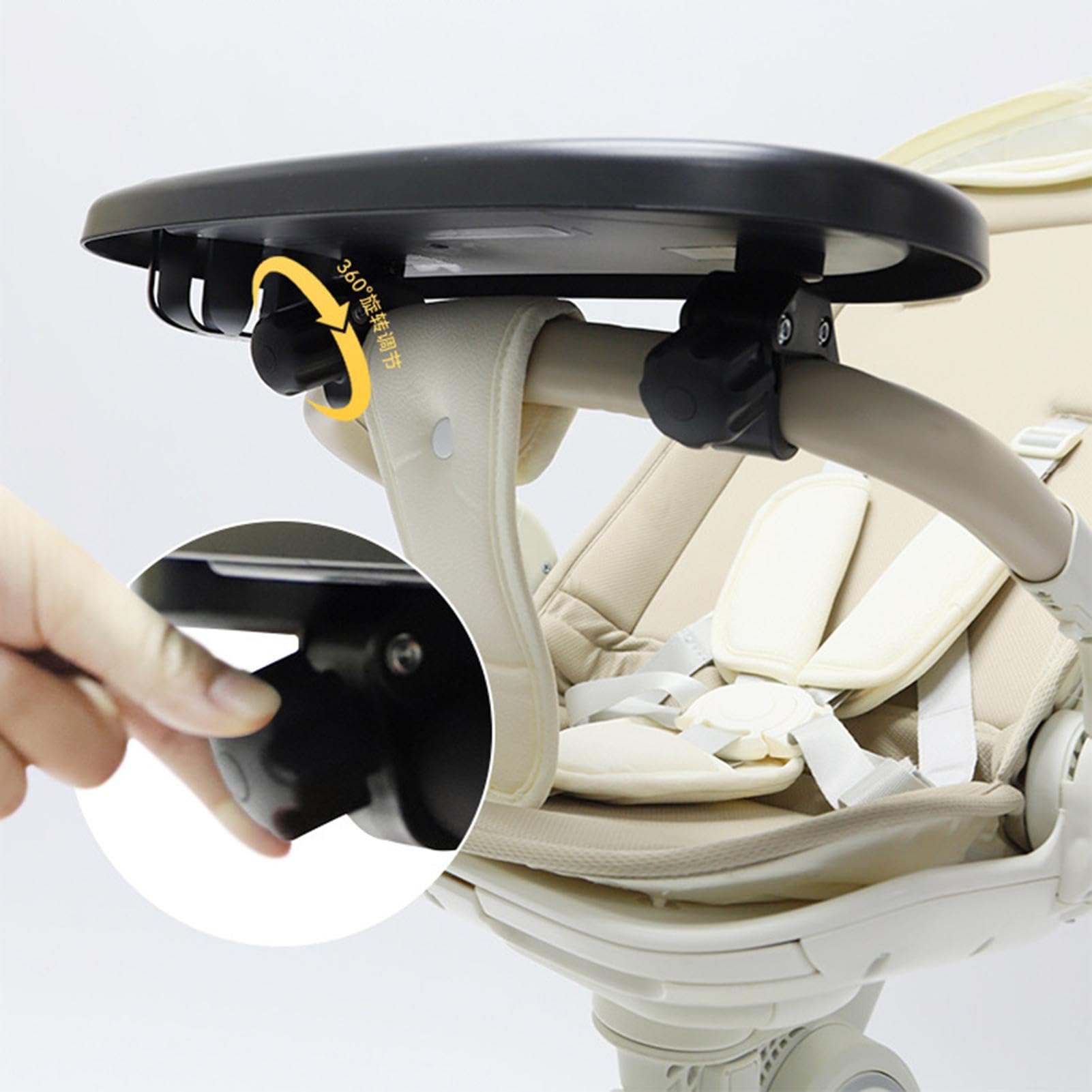 Universal Stroller Tray with Cup Holder & Phone Stand - Snack Tray for Baby Strollers, Secure Drink Holder & Snack Organizer - Perfect for On-the-Go Feeding, Park Outings & Travel Accessories