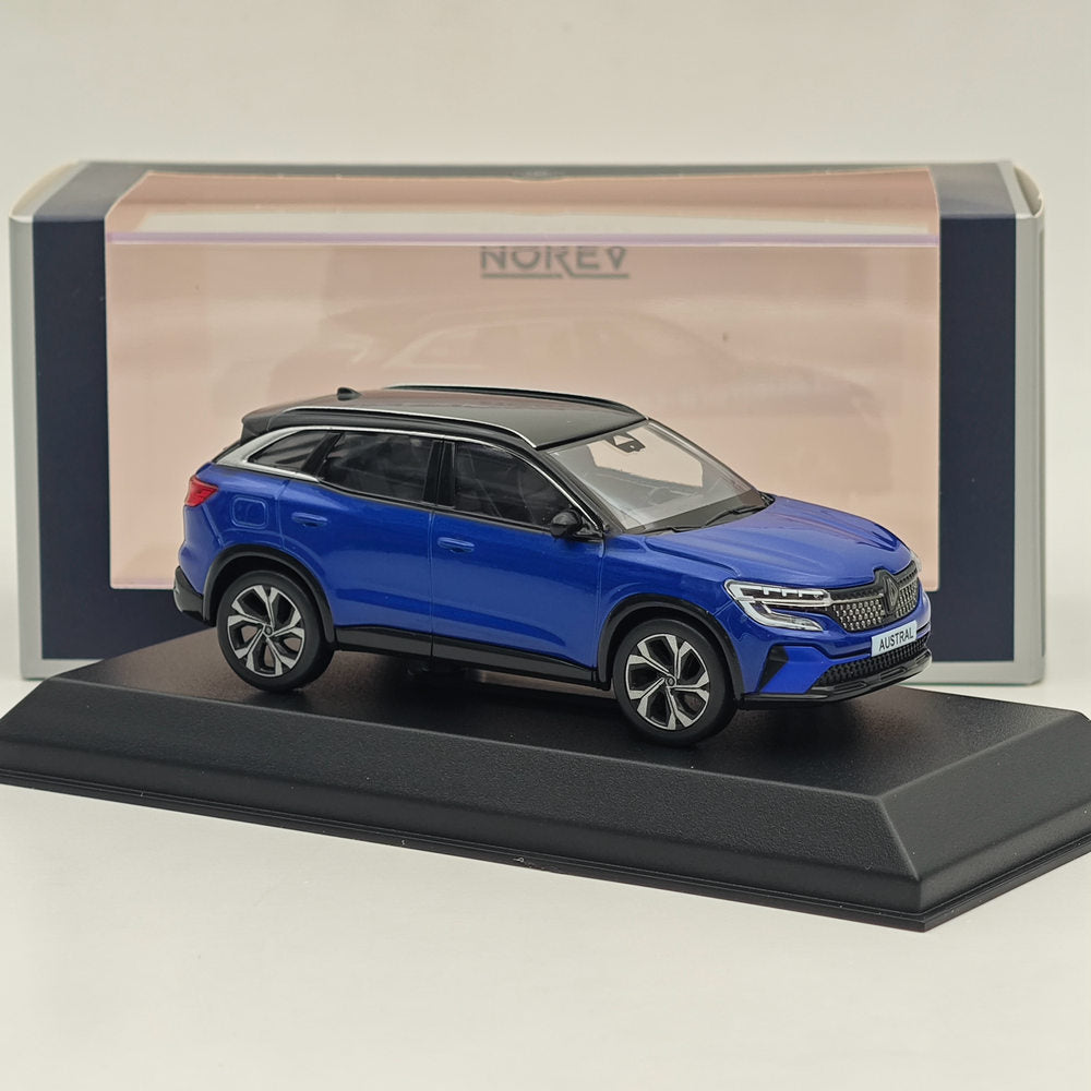 1/43 Scale Norev Renault Austral E-Tech Full Hybrid Diecast Model Car - Blue - Collectible Miniature Vehicle for Display & Gifts