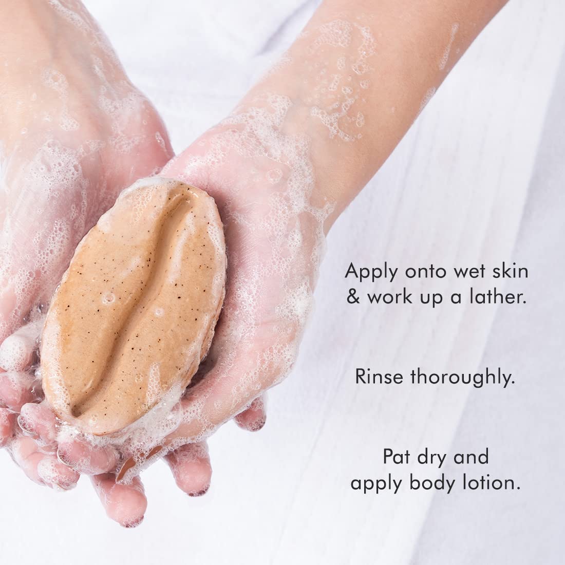 mCaffeine Coffee & Almond Milk Exfoliating Soap - Tan Removal, Skin Polishing & Moisturizing - Caramel Scented Bean Shaped Bath Bar for Women & Men | Perfect for Daily Skincare Routine & Post-Sun Tan Removal