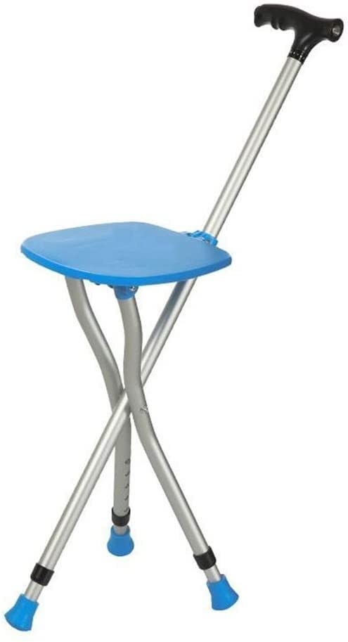 Lightweight Folding Walking Cane with Seat - Adjustable Tripod Cane Stool for Seniors & Travel | Non-Slip Collapsible Mobility Aid for Hiking, Shopping & Outdoor Activities