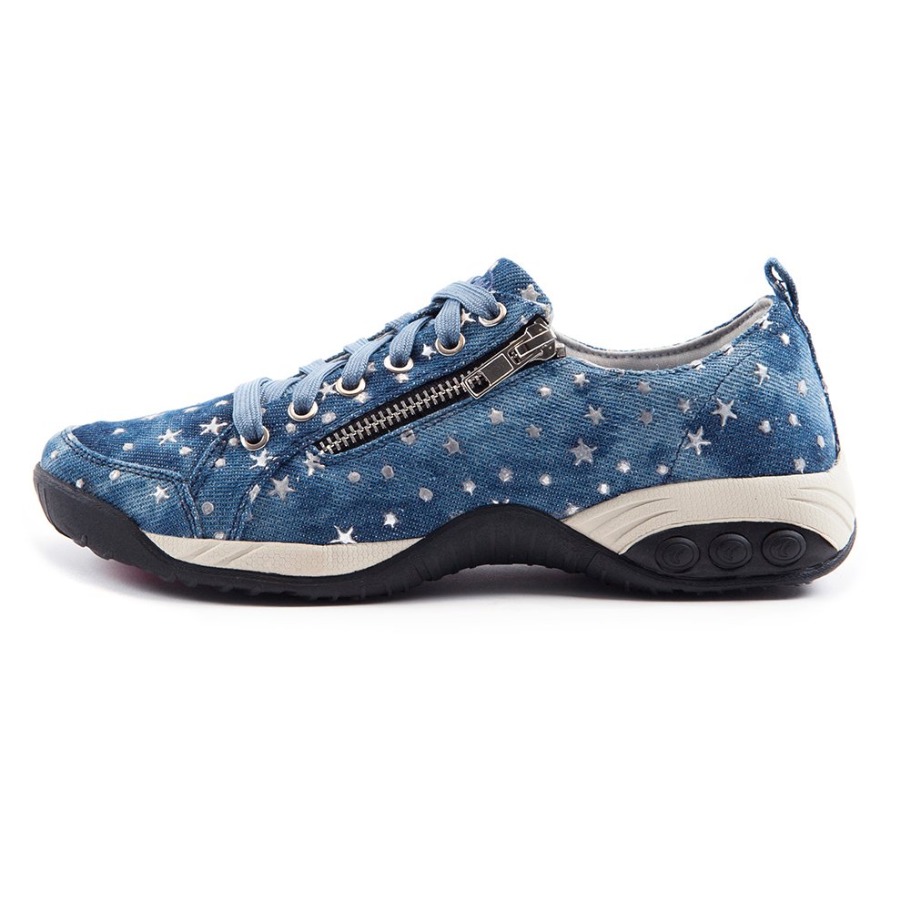 Therafit Women's Sienna Side Zip Walking Shoes - Comfortable Athletic Sneakers for Casual Wear, Work & Travel | Non-Slip Arch Support for All-Day Comfort