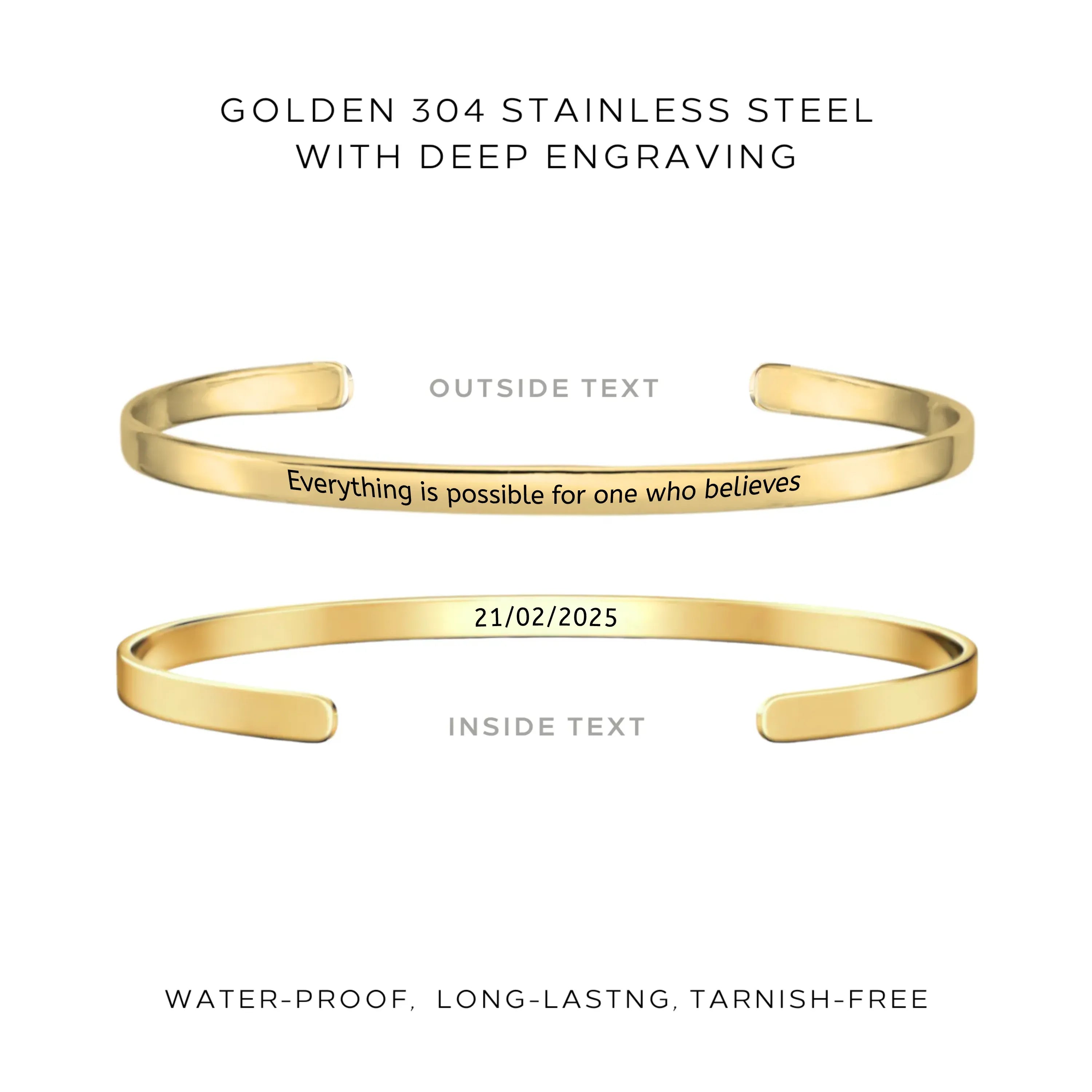 Personalized Engraved Bangle Bracelet - Custom Name Jewelry Gift for Women - $48.00 - Perfect for Anniversaries, Birthdays & Special Occasions