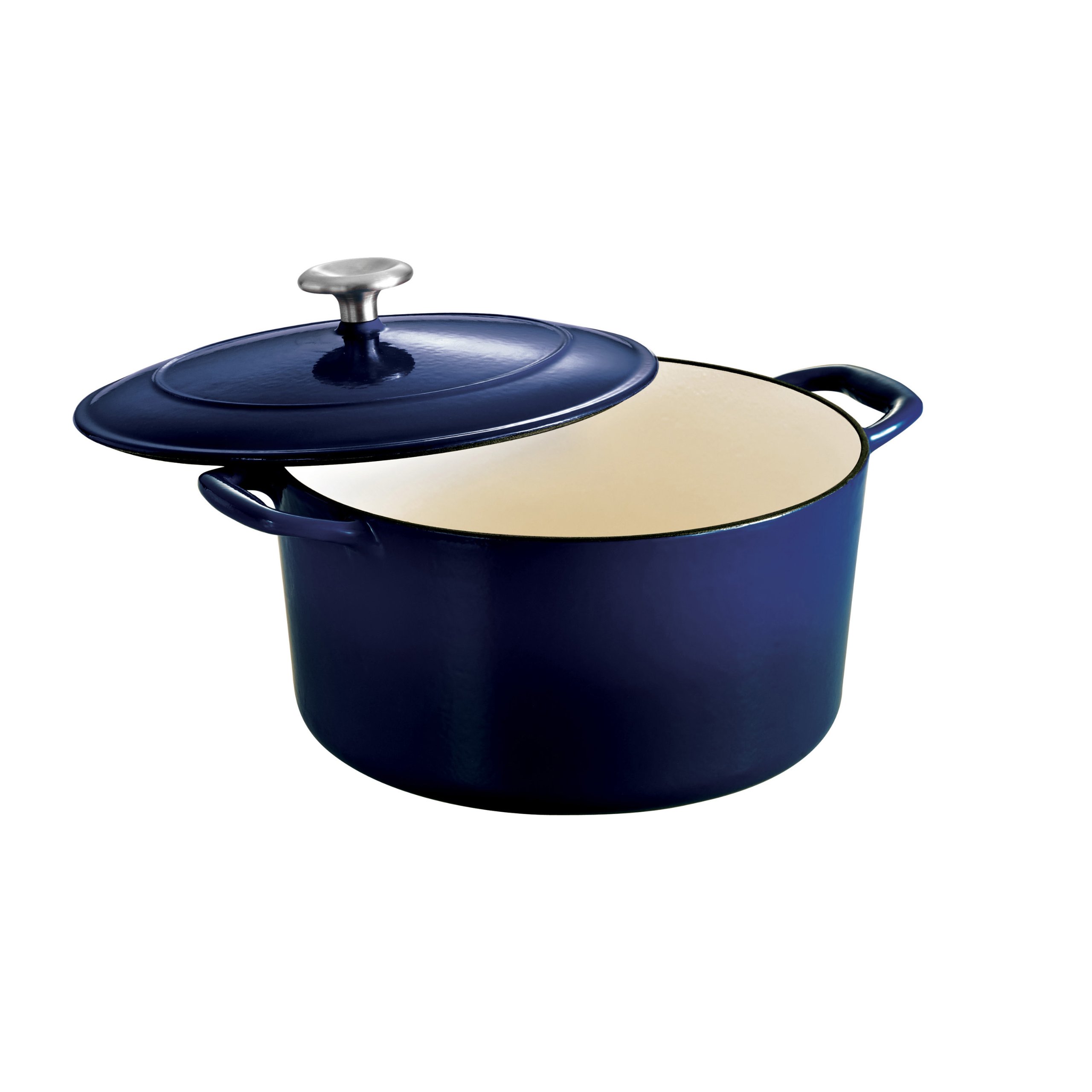 Tramontina 6.5-Quart Enameled Cast Iron Dutch Oven with Lid - Round Blue Cookware for Baking, Braising & Slow Cooking - Perfect for Soups, Stews & Bread Making